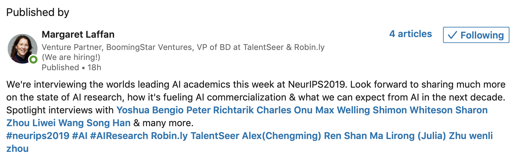 Robin.ly at
NeurIPS 2019