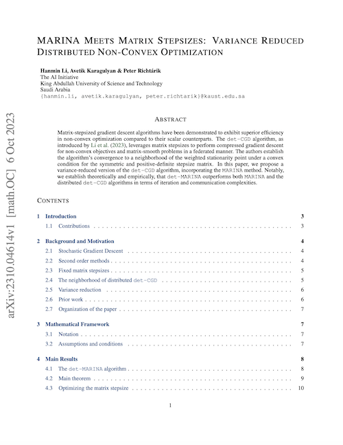 MARINA Meets Matrix Stepsizes: Variance Reduced Distributed Non-convex Optimization